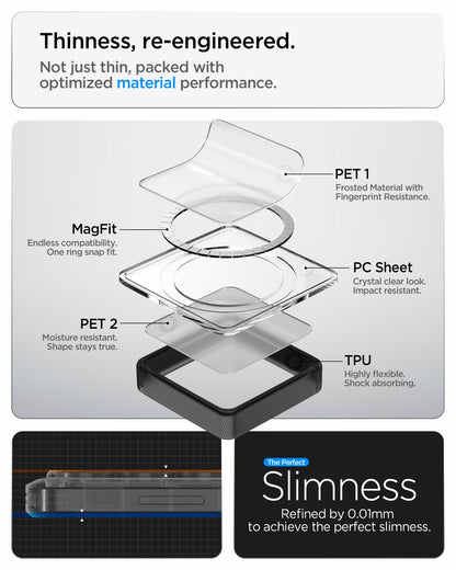 ACS11637 - Galaxy S26 FE Ultra Hybrid (Mag Fit) slim multilayer construction with PET, PC, TPU, and integrated Mag Fit ring for optimized performance