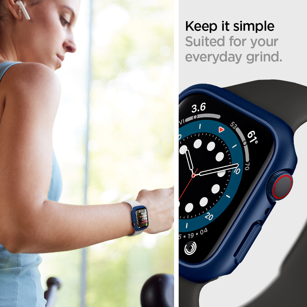 ACS02223 - Apple Watch Series (44mm) Case Thin Fit in metallic blue suited for your everyday grind. Keep it simple.