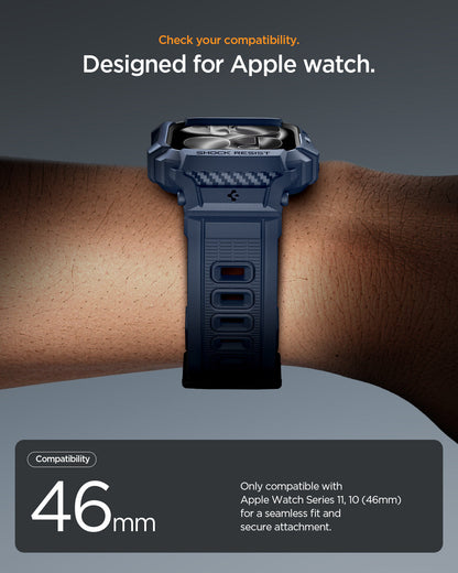 ACS10505 - Apple Watch 10/11 (46mm) Rugged Armor Pro 2 in Navy Blue check your compatibility. designed for apple watch