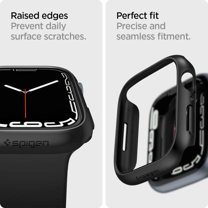 ACS04184 - Apple Watch Series (41mm) Case Thin Fit in black raised edges prevent daily surface scratches. Perfect fit precise and seamless fitment.