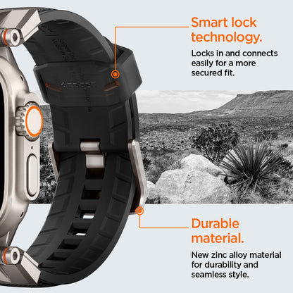 AMP06065 - Apple Watch Series DuraPro Armor Watch Band locks in and connects easily for a more secured fit. New zinc alloy material for durability and seamless style.