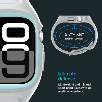 ACS09318 - Apple Watch 10 (46mm) Case Liquid Air Pro in Gray ultimate defense. Lightweight and minimal sport band is ready to go anytime, anywhere. 145mm-200mm.