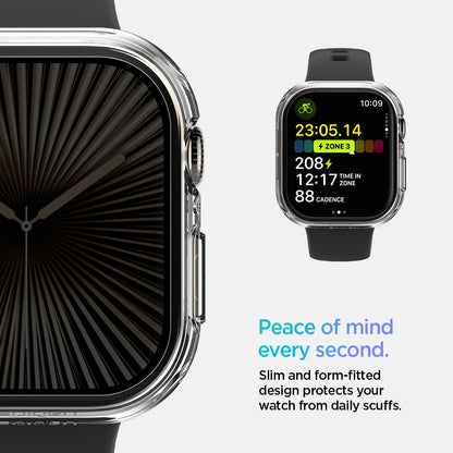 ACS08589 - Apple Watch 10 (42mm) Case Thin Fit in Crystal Clear slim and form fitted design protects your watch from daily scuffs. Peace of mind every second.