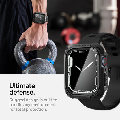 ACS04183 - Apple Watch Series (45mm) Case Tough Armor in black has rugged design is built to handle any environment for total protection. Ultimate defense.