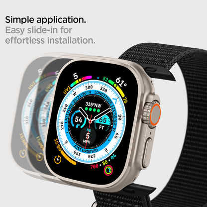 AMP02465 - Apple Watch Series (Apple Watch (49mm)/Apple Watch (45mm)/Apple Watch (42mm)) Watch Band DuraPro Flex in black easy slide in for effortless installation. Simple application.