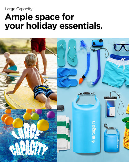AMP06024 - AquaShield Waterproof Bag A630 in blue showing the large capacity of bag