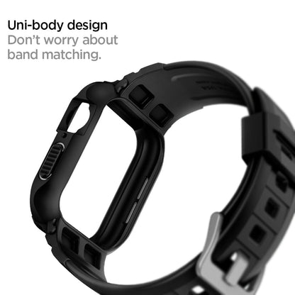 ACS00546 - Apple Watch Series (Apple Watch (41mm)) Case Rugged Armor Pro in black uni-body design. Don't worry about band matching.
