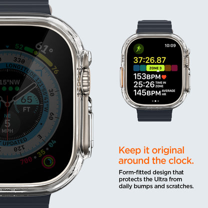 ACS05917 - Apple Watch Ultra (Apple Watch (49mm)) Case Thin Fit in crystal clear form fitted design that protects the ultra from daily bumps and scratches. Keep it original around the clock.