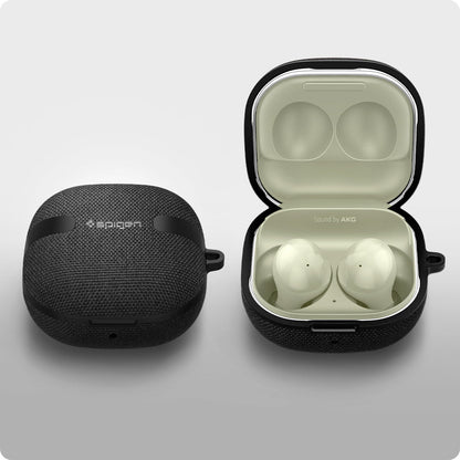 ASD01278 - Galaxy Buds 2 Pro / 2 / Pro / Live Case Urban Fit in black showing top with case open.