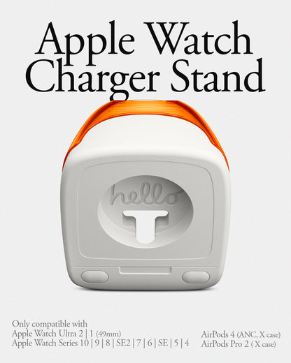AMP09342 - Apple Watch Classic C1 Charger Stand in tangerine apple watch charger stand. only compatible with apple watch ultra 2,1,0,9,8,7,6,5,4,se2,se