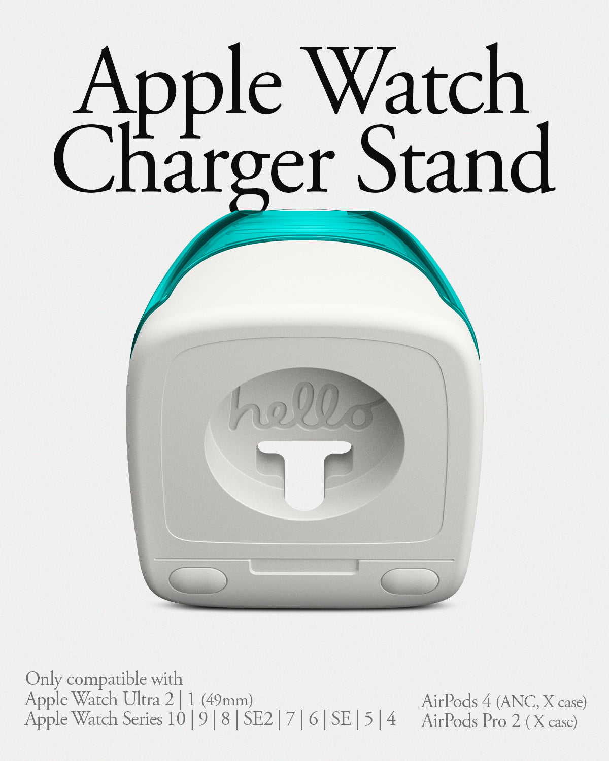 AMP09339 - Apple Watch Classic C1 Charger Stand in bondi blue apple watch charger stand. only compatible with apple watch ultra 2,1,0,9,8,7,6,5,4,se2,se