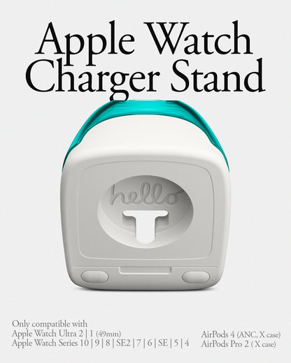 AMP09339 - Apple Watch Classic C1 Charger Stand in bondi blue apple watch charger stand. only compatible with apple watch ultra 2,1,0,9,8,7,6,5,4,se2,se