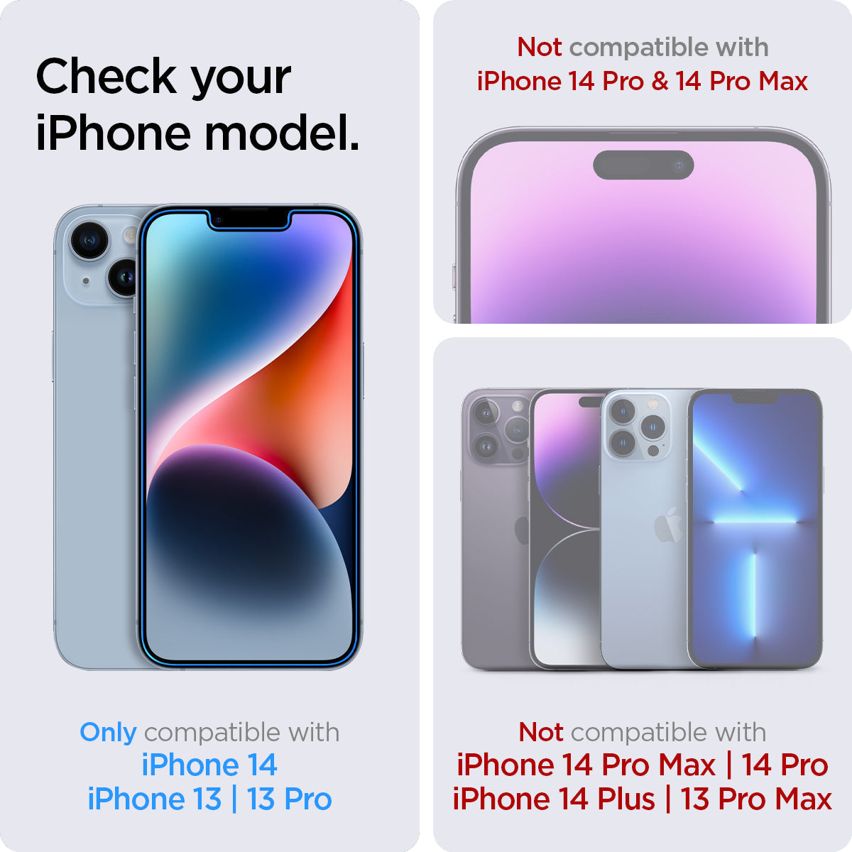 AGL03385 - Compatibility check for an iPhone model with images of different models and text indicating compatibility.