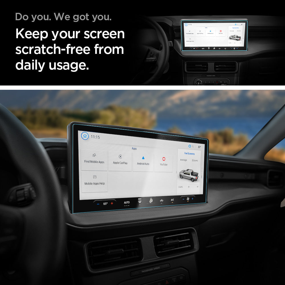 AGL10512 - Screen Protector GLAS.tR SLIM | Anti-Glare Ford Maverick 13.2-inch showing do you. we got you keep your screen scratch free from daily usage