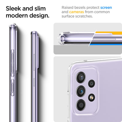 ACS02316 - Galaxy A52 Case Liquid Crystal in Crystal Clear sleek and slim modern design. Raised bezels protect screen and cameras from common surface scratches.