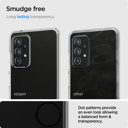 ACS02316 - Galaxy A52 Case Liquid Crystal in Crystal Clear smudge free long lasting transparency. Dot patterns provide an even look allowing a balanced form & transparency.