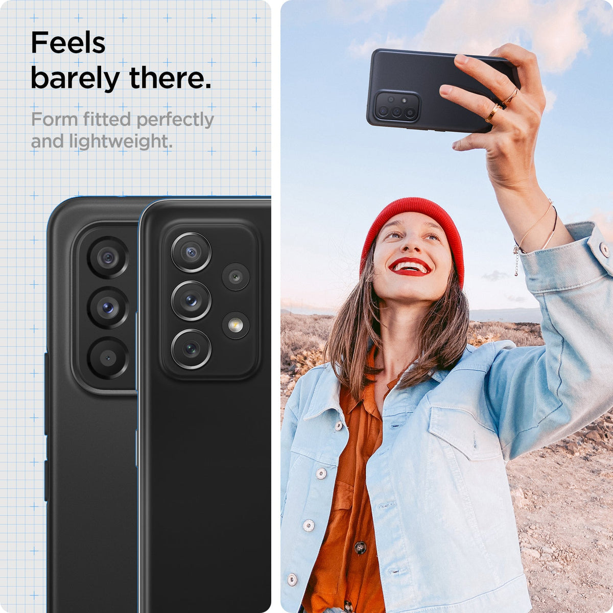 ACS04257 - Galaxy A53 5G Case Thin Fit in Black feels barely there. Form fitted perfectly and lightweight.