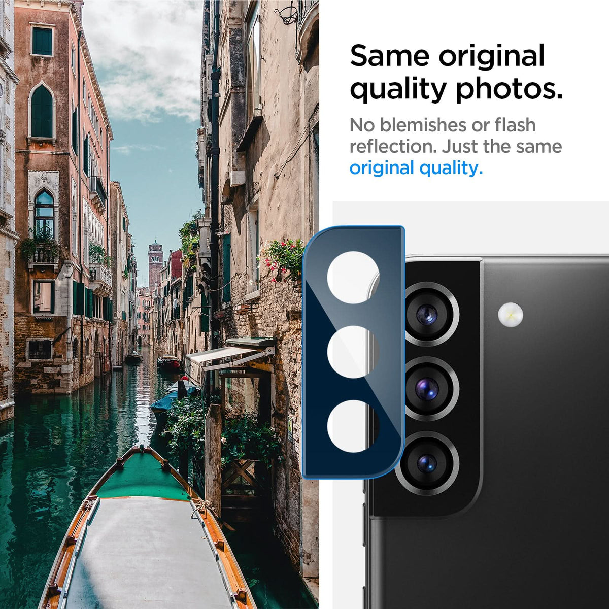AGL04146 - Galaxy S22 5G Galaxy S22 Plus 5G Optik Lens Protector in black same original quality photos. No blemishes or flash reflection. Just the same original quality.