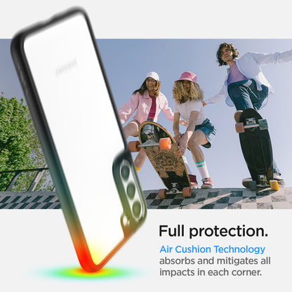 ACS03989 - Galaxy S22 5G Case Ultra Hybrid in matte black full protection. Air cushion technology absorbs and mitigates all impacts in each corner.
