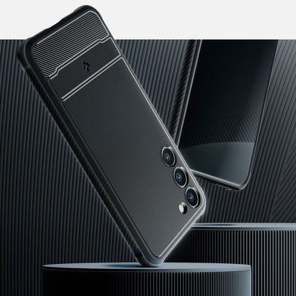 ACS05665 - Galaxy S23 Plus Case Rugged Armor in matte black showing back.