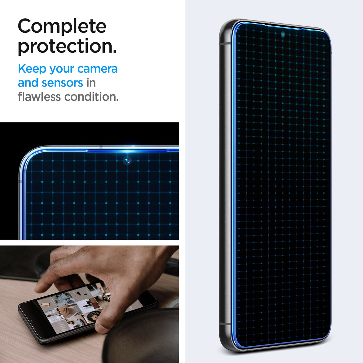 AGL05958 - Galaxy S23 EZ FIT GLAS.tR Screen Protector complete protection. Keep your camera and sensors in flawless condition.
