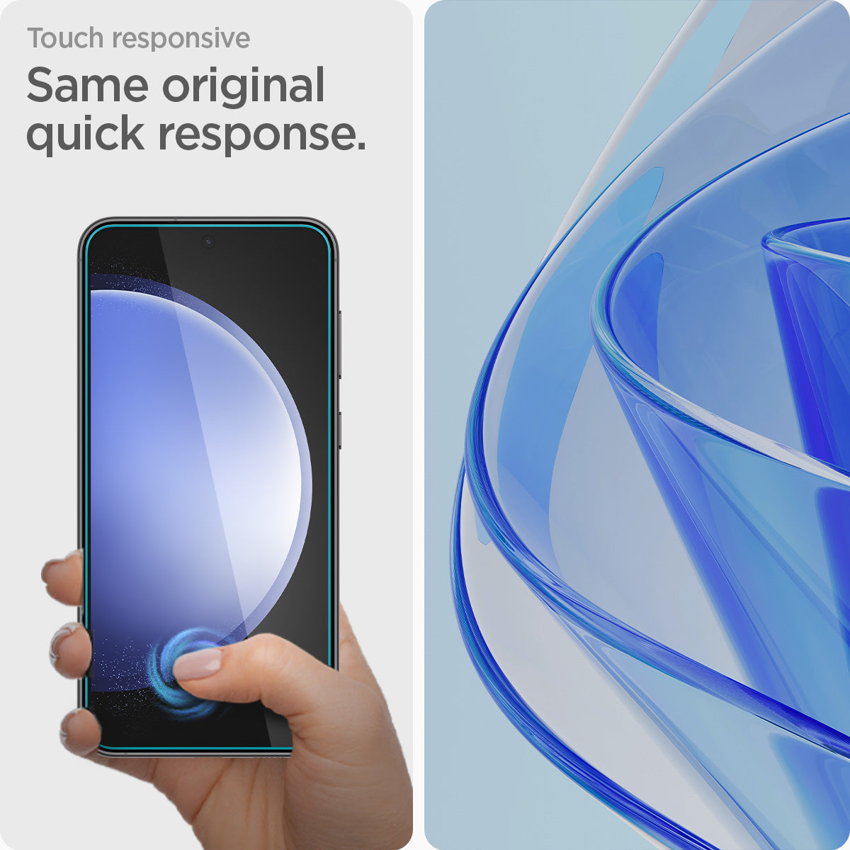 AGL06986 - Galaxy S23 FE Alignmaster Full Cover touch responsive. Same original quick responsive.