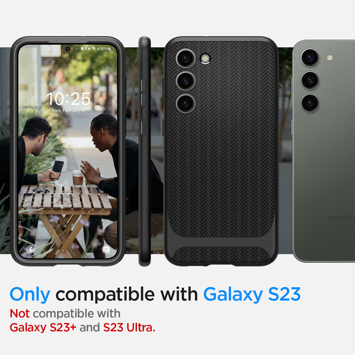ACS05721 - Galaxy S23 Case Neo Hybrid in black only compatible with s23. not compatible with galaxy s23+ and galaxy s23 ultra.