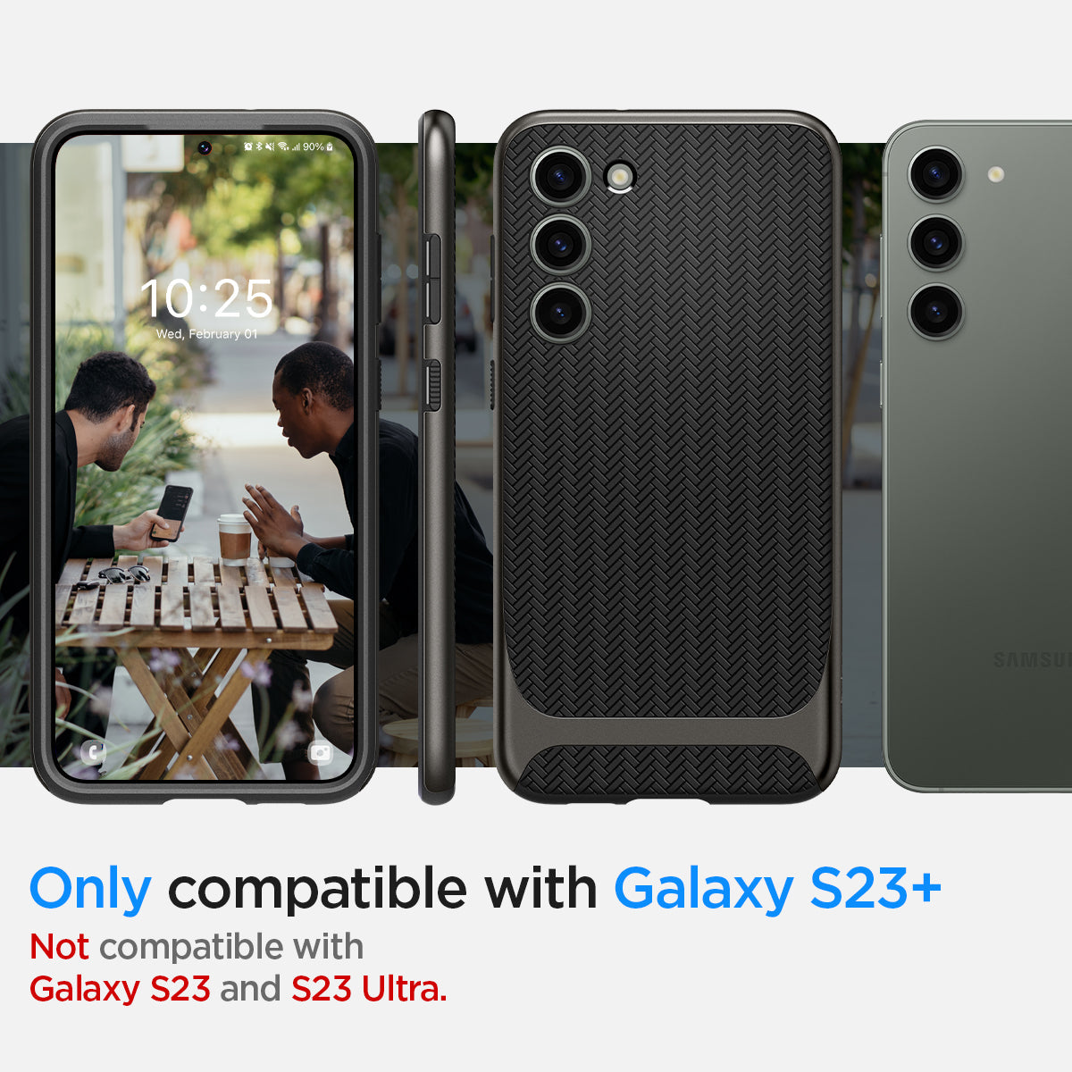 ACS05675 - Galaxy S23 Plus Case Neo Hybrid in gunmetal only compatible with s23+. not compatible with galaxy s23 and galaxy s23 ultra.
