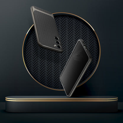 ACS05675 - Galaxy S23 Plus Case Neo Hybrid in gunmetal showing front and back.