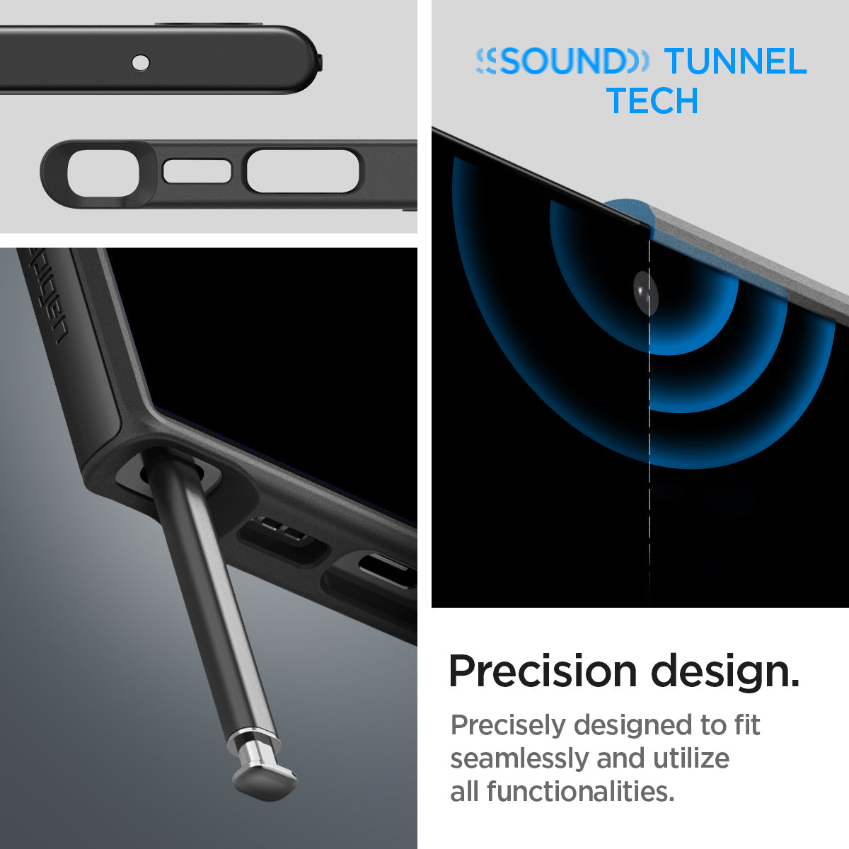 ACS05626 - Galaxy S23 Ultra Case Neo Hybrid in black precision design. precisely designed to fit seamlessly and utilize all functionalities.