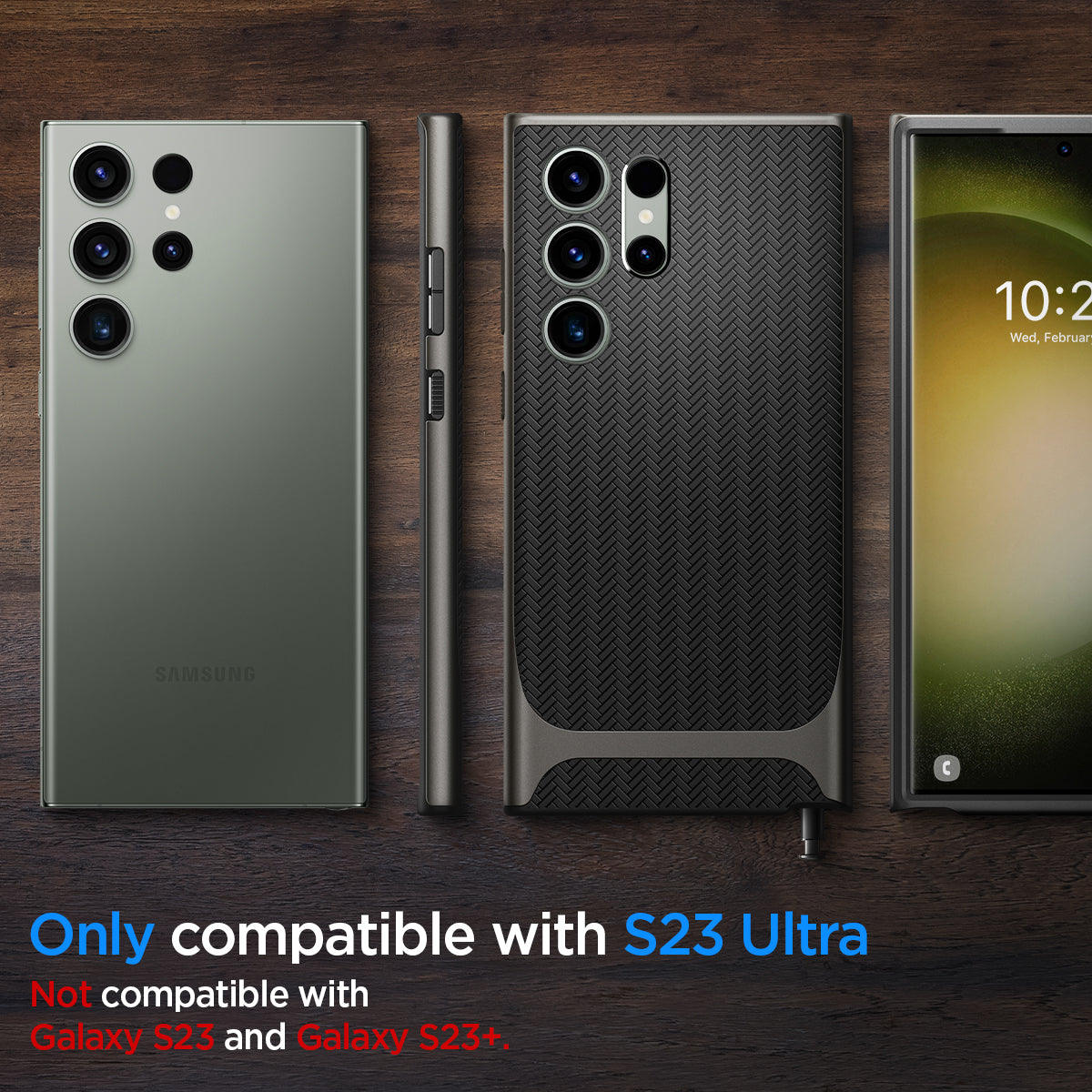 ACS05627 - Galaxy S23 Ultra Case Neo Hybrid in gunmetal only compatible with s23 ultra. not compatible with galaxy s23 and galaxy s23+