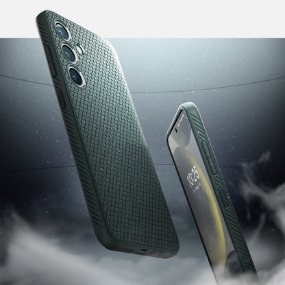 ACS07348 - Galaxy S24 Case Liquid Air in Abyss Green showing front and back.