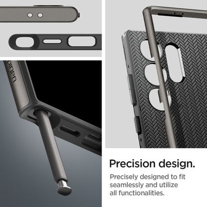 ACS07305 - Galaxy S24 Ultra Case Neo Hybrid in Gunmetal showing the precision design. Precisely designed to fit seamlessly and utilize all functionalities
