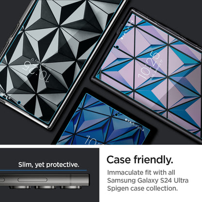 AFL07492 - Galaxy S24 Ultra Neo Flex in Transparency showing the slim, yet protective. Case friendly. Immaculate fit with all Samsung Galaxy S24 Ultra Spigen case collection