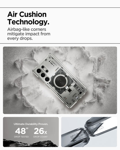 ACS08959 - Galaxy S25 Ultra Case Ultra Hybrid Metal Ring Neo One (MagFit) in Neo One air cushion technology. Airbag like corners mitigate impact from every drops.