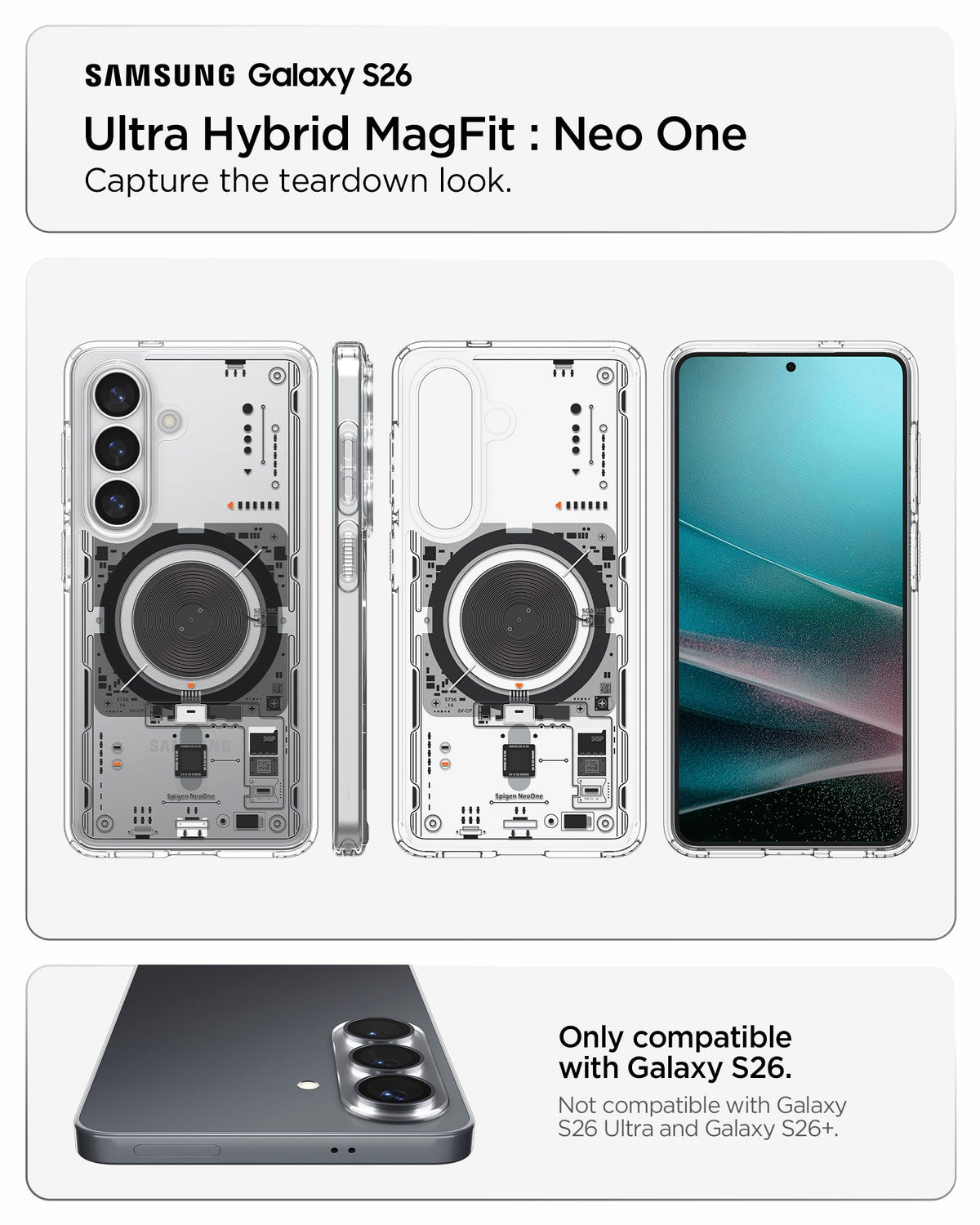 ACS10973 - Galaxy S26 Case Ultra Hybrid Neo One (Mag Fit) showing capture the teardown look