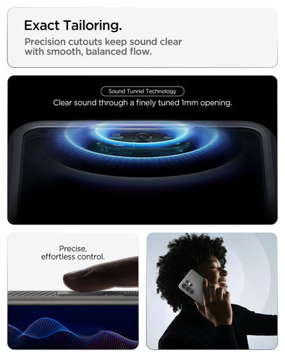 ACS11204 - Galaxy S26 Ultra Liquid Air in Marble Gray showing exact tailoring. precision cutouts keep sound clear with smooth balanced flow
