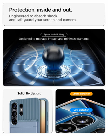 ACS11225 - Galaxy S26 Ultra Slim Armor CS in Light Blue showing protection, inside and out.