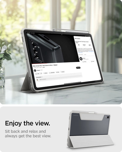 ACS10220 - Galaxy Tab S11 Ultra Series Ultra Hybrid Pro in Gray showing enjoy the view. sit back and relax and always get the best view