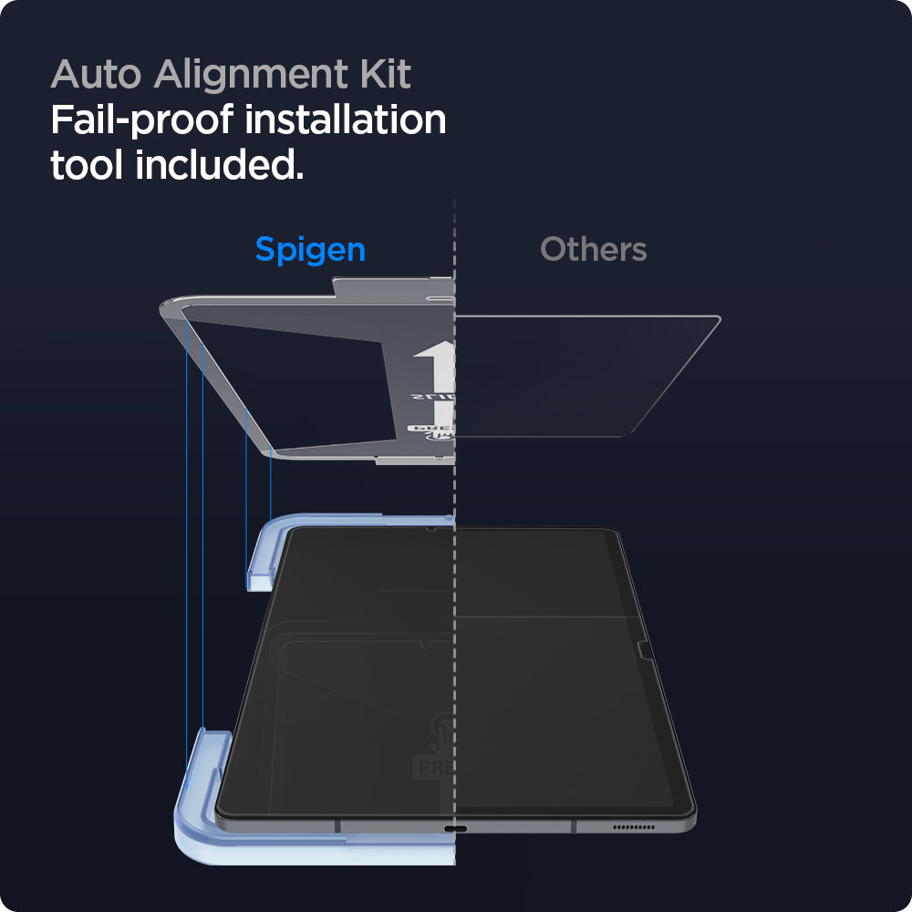 AGL03013 - Galaxy Tab S7 FE Screen Protector EZ Fit GLAS.tR auto alignment kit fail proof installation tool included