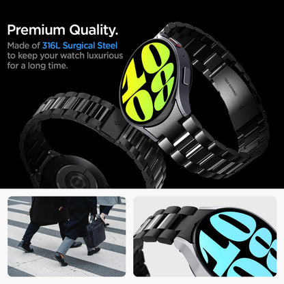 AMP06499 - Watch 6 (44mm) Modern Fit 316L Band in Black premium quality. Made of 316L surgical steel to keep your watch luxurious for a long time.
