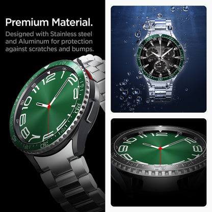 ACS07127 - Watch 6 Classic (47mm) Bezel Tune in Green premium material. designed with stainless steel and aluminum for protection against scratches and bumps.