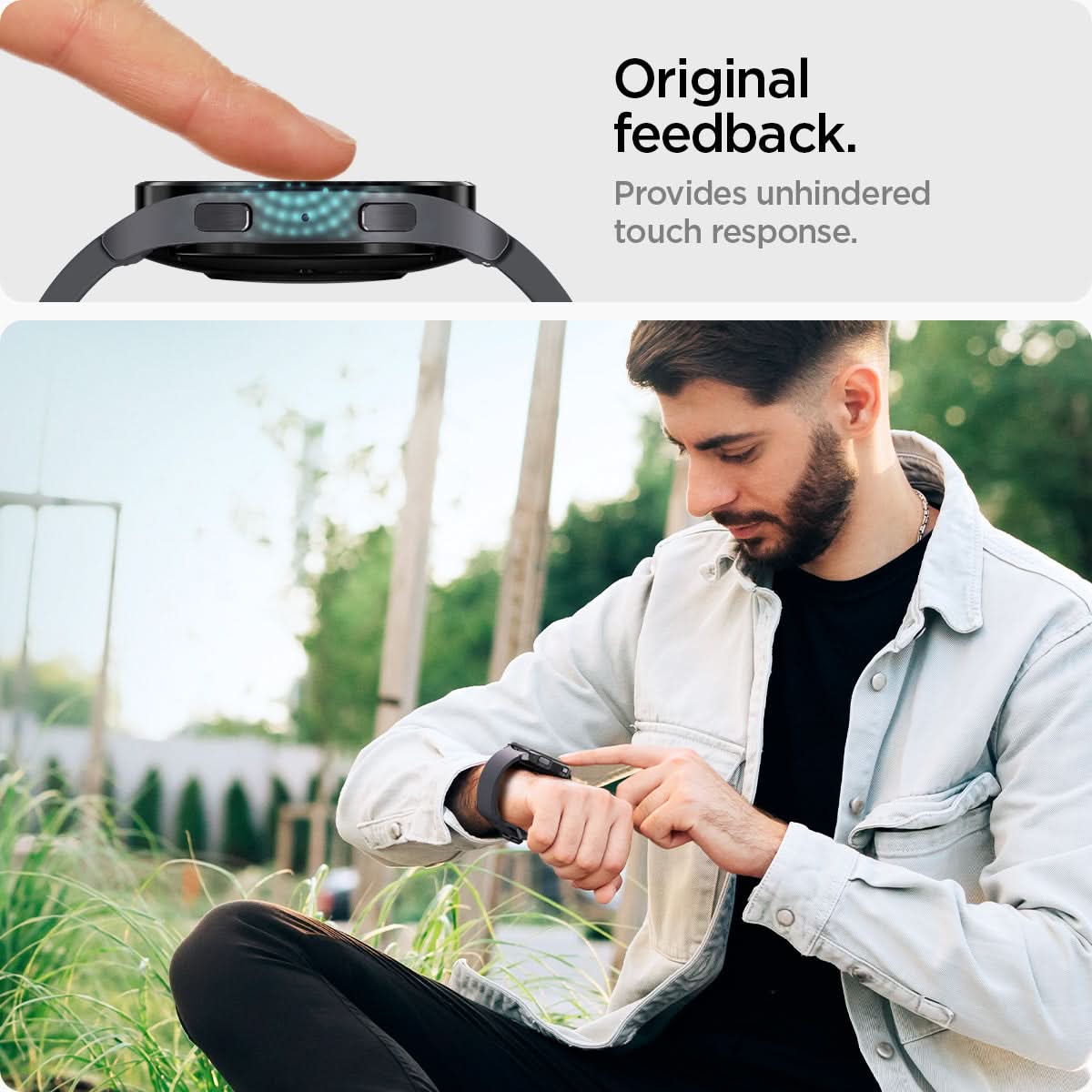 AGL07233 - Galaxy Watch 6 (44mm) Screen Protector EZ FIT GLAS.tR original feedback. Provides unhindered touch response.