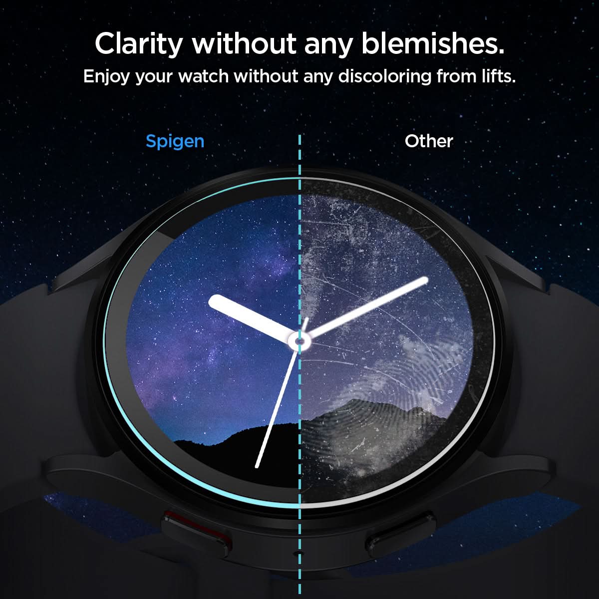 AGL07233 - Galaxy Watch 6 (44mm) Screen Protector EZ FIT GLAS.tR clarity without any blemishes. Enjoy your watch without any discoloring from lifts.