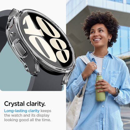 ACS06502 - Galaxy Watch 6 (40mm) Case Ultra Hybrid in crystal clear crystal clarity. long lasting clarity keeps the watch and its display looking good all the time.
