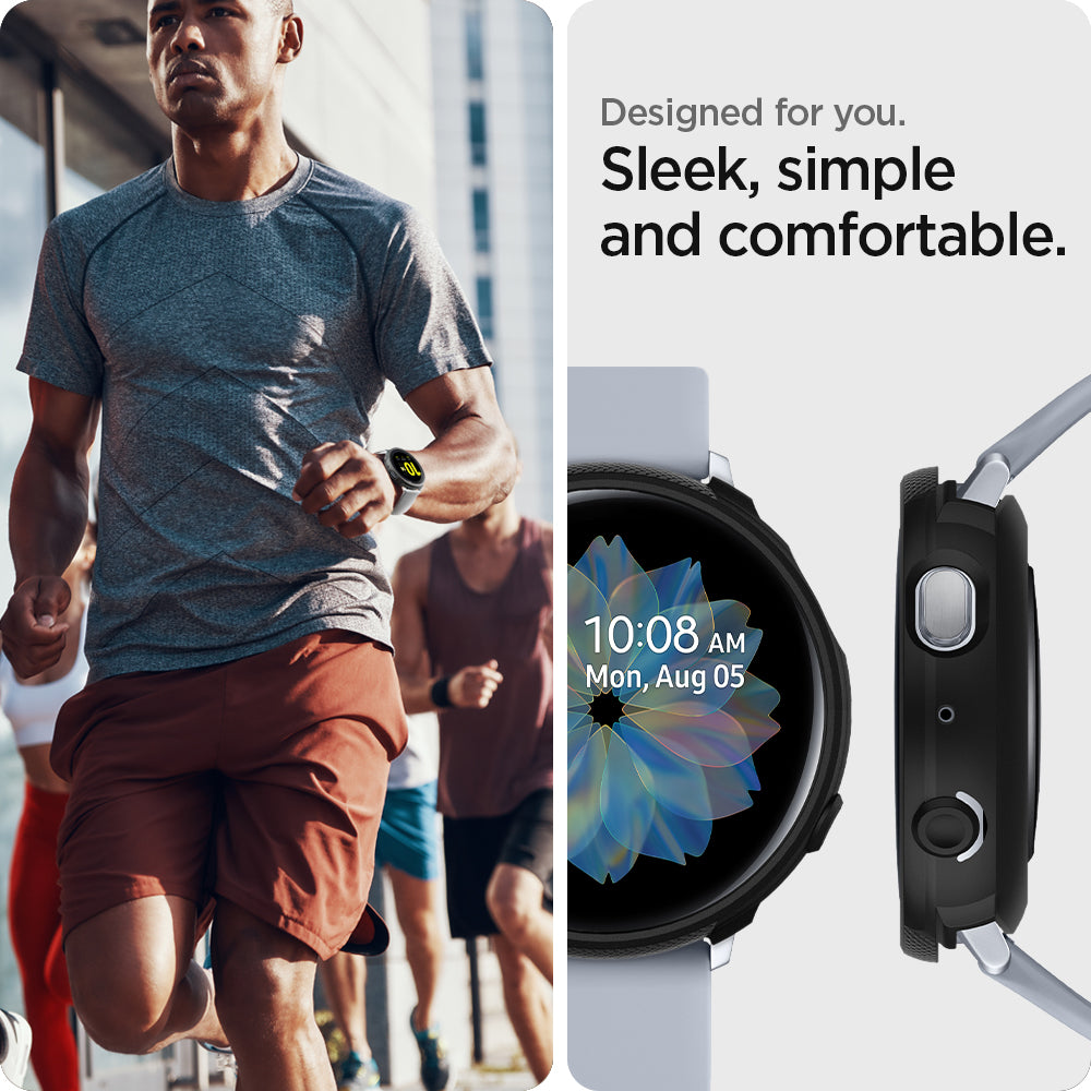ACS00217 - Galaxy Watch Active 2 (44mm) Case Liquid Air in black designed for you. Sleek, simple and comfortable.