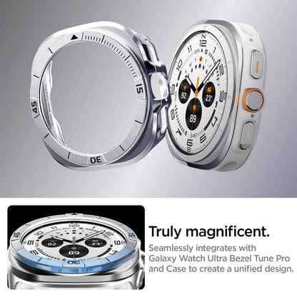 ACS08828 - Watch Ultra (47mm) Case Bezel Tune Pro in Silver truly magnificent. Seamlessly integrates with galaxy watch7 bezel tune and case to create a unified design.