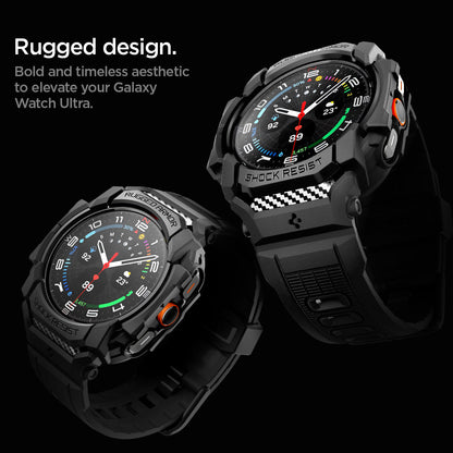 ACS08427 - Galaxy Watch Ultra (47mm) Rugged Armor Pro in Matte Black rugged design. bold and timeless aesthetic to elevate your galaxy watch ultra