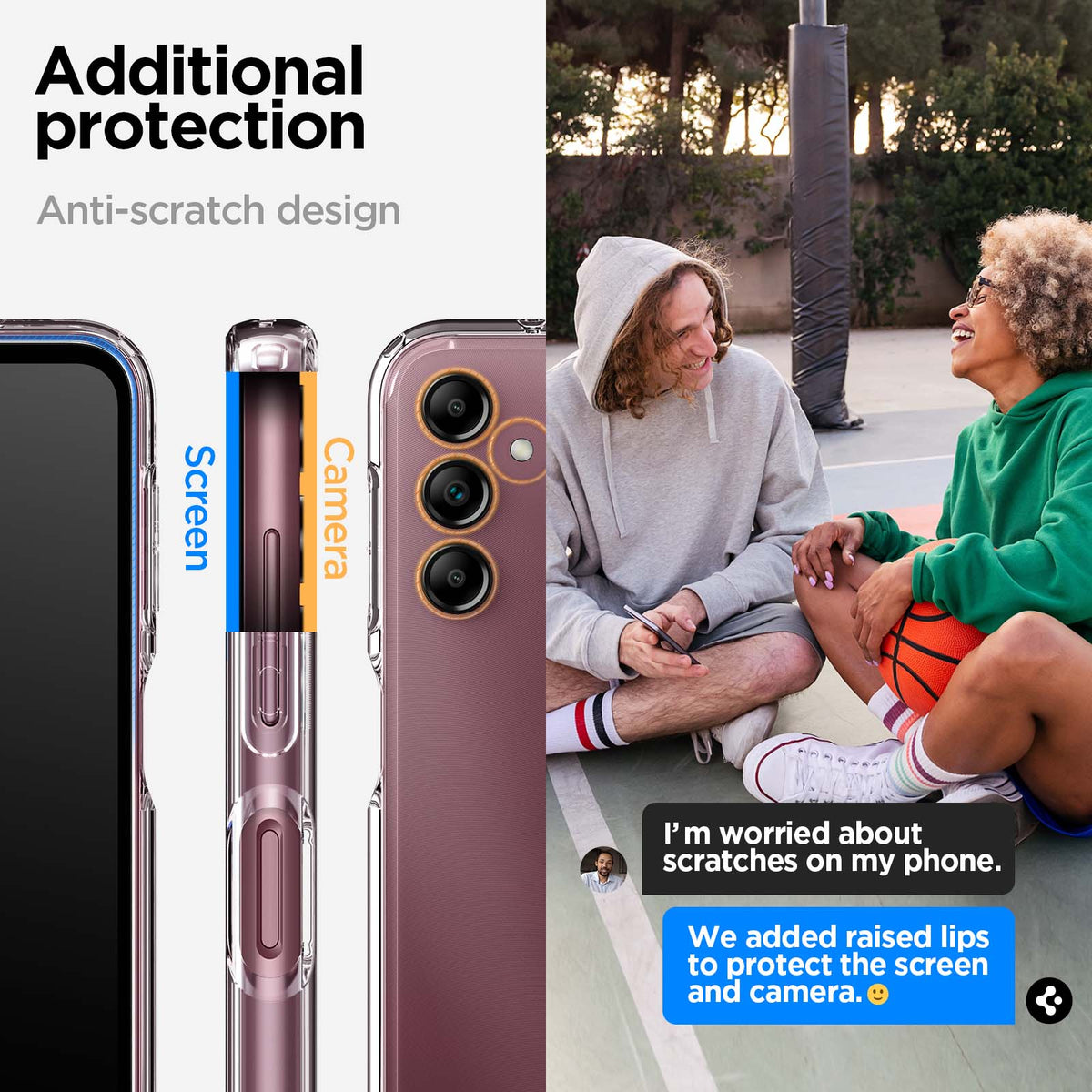 ACS05846 - Galaxy A14 5G (NA) Case Ultra Hybrid in Crystal Clear additional protection. Anti scratch design.