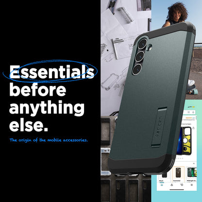 ACS06365 - Galaxy S23 FE Case Tough Armor in abyss green essentials before anything else. The origin of the mobile accessories.